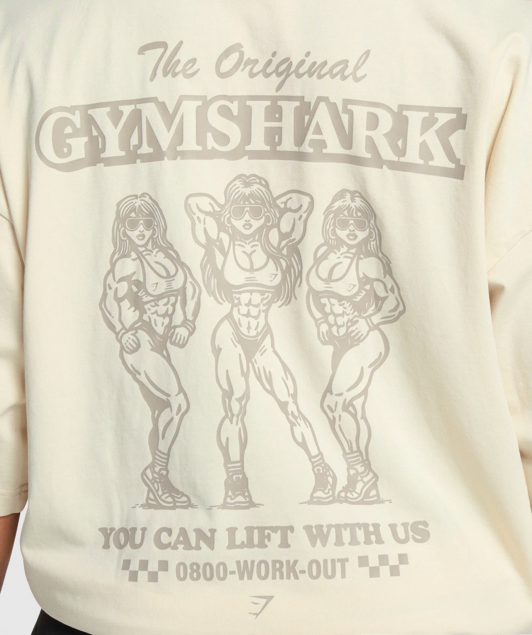 Gymshark Lift With Us Graphic T-Shirt - Ecru White