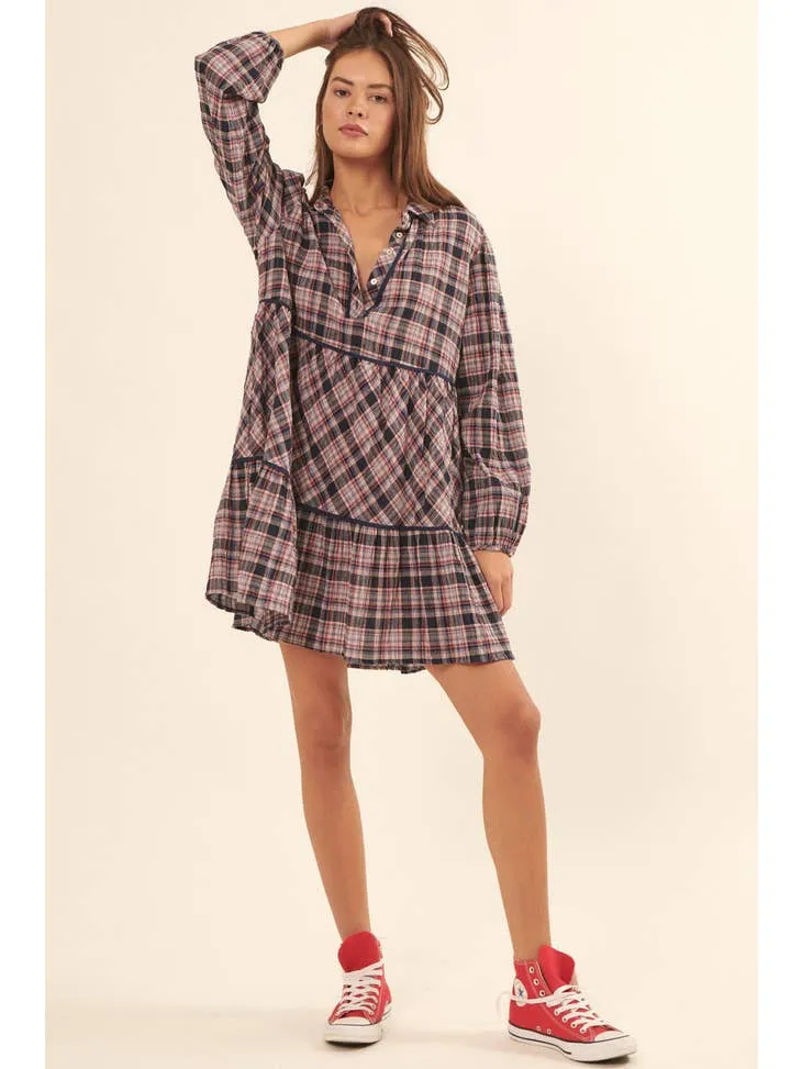 Hadley LS Plaid Dress