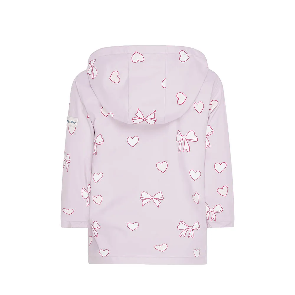 Hearts & Bows Color Changing Kids Raincoat