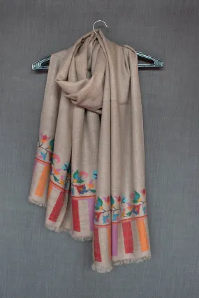 Helen Cashmere Scarf, Kani Wrap, Handwoven, Pure Pashmina, 28x80"