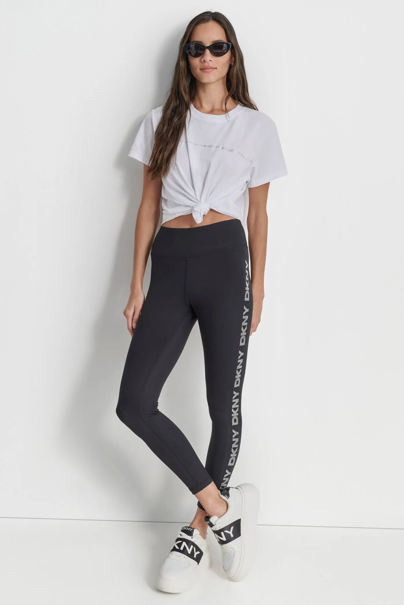 HIGH WAIST 7/8 RHINESTONE DKNY LEGGING