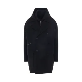 Hooded Coat in black