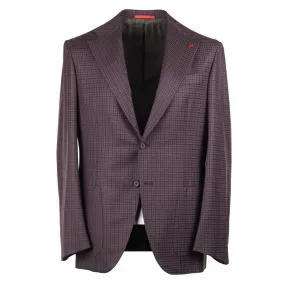 Isaia Damier Check Wool Sport Coat