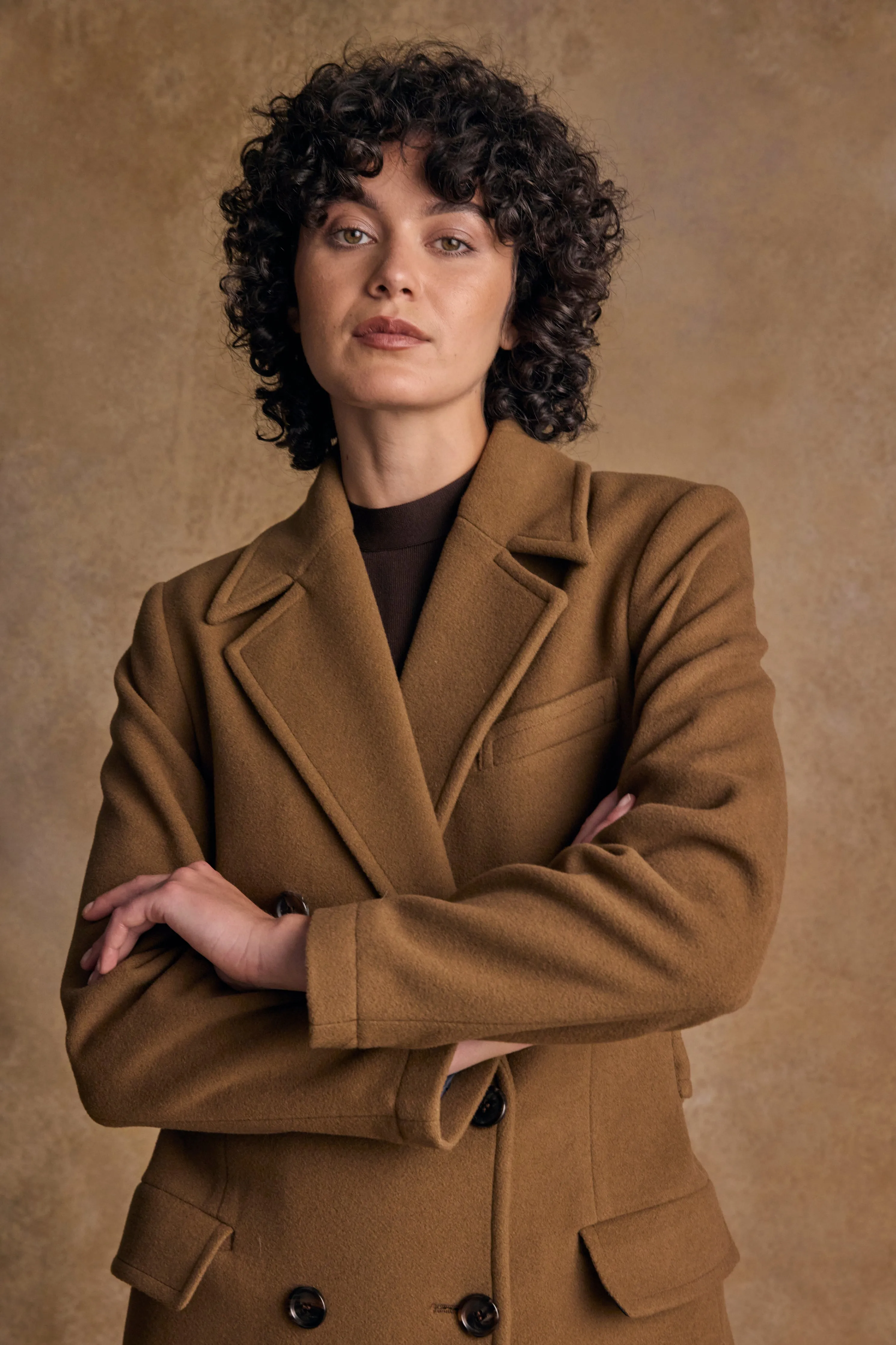 JM CLODAGH WOOL COAT - CAMEL