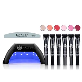 Joya Mia Chik Chak One-Step Gel Nail Polish Pro 8-Piece Kit with LED Lamp and 6 Colors