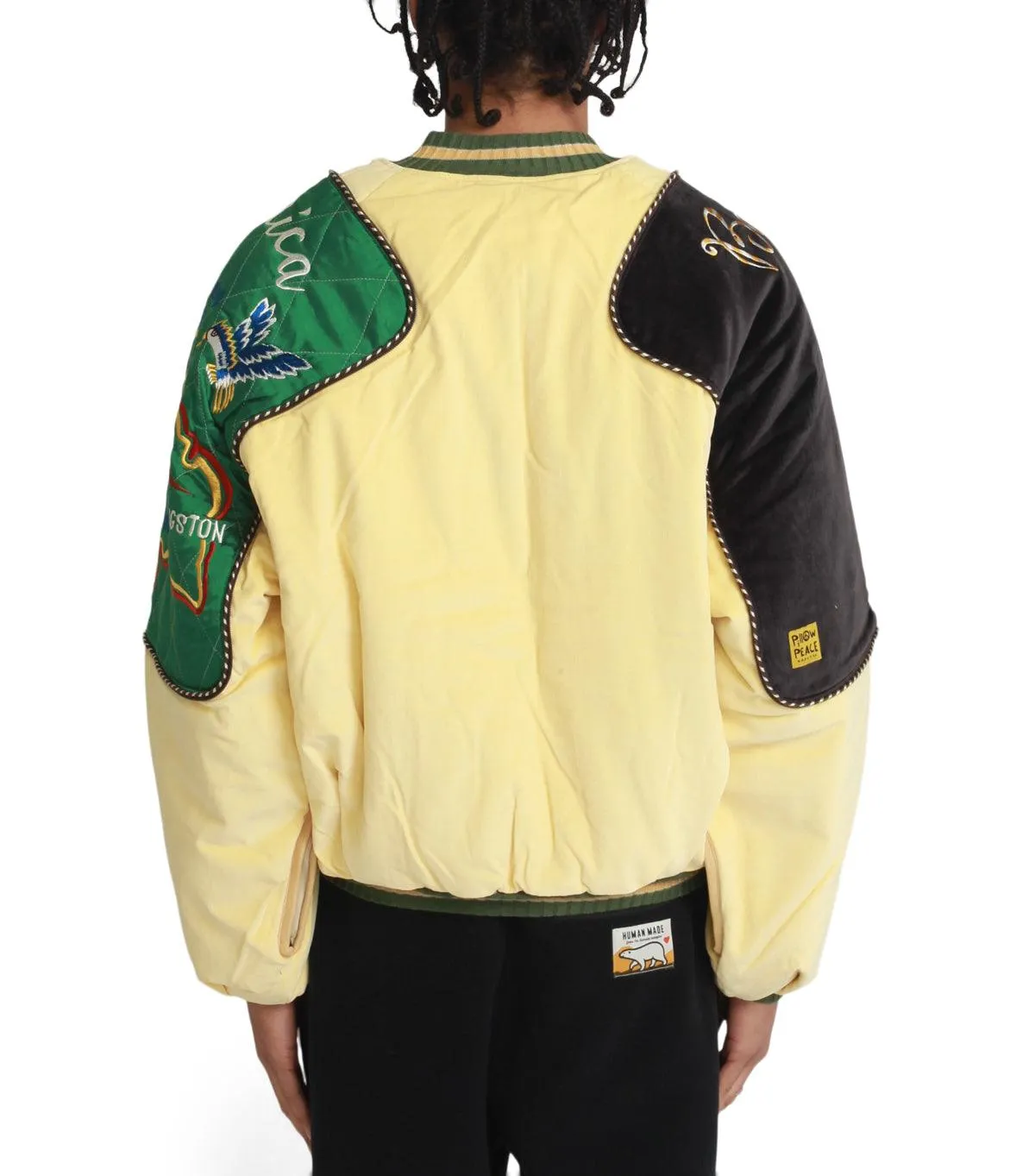 Kapital Velveteen Sham Bomber Jacket Beautiful Jamaica Yellow