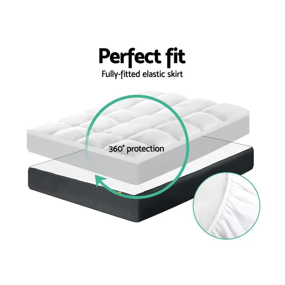 King Premium Package | Altona Bed Charcoal, Luna Series Euro Top Mattress (Medium Firm) & Bamboo Mattress Topper!