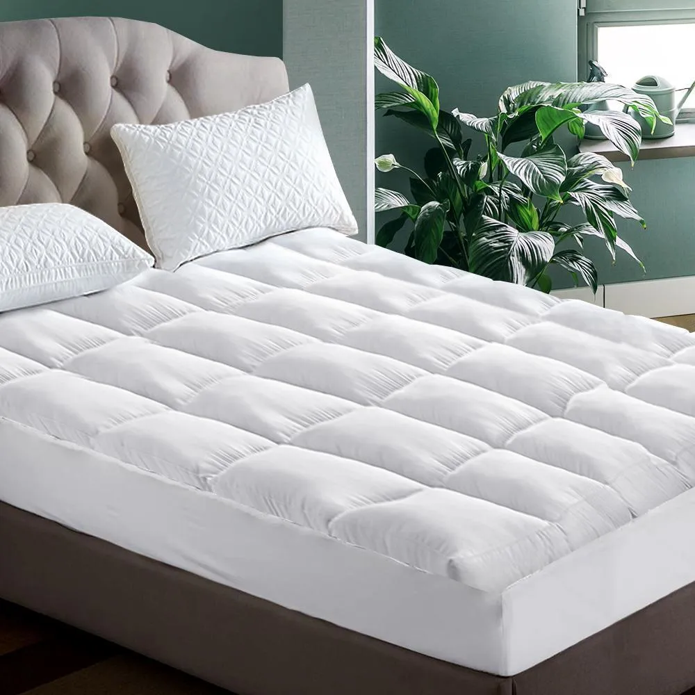 King Premium Package | Altona Bed Charcoal, Luna Series Euro Top Mattress (Medium Firm) & Bamboo Mattress Topper!