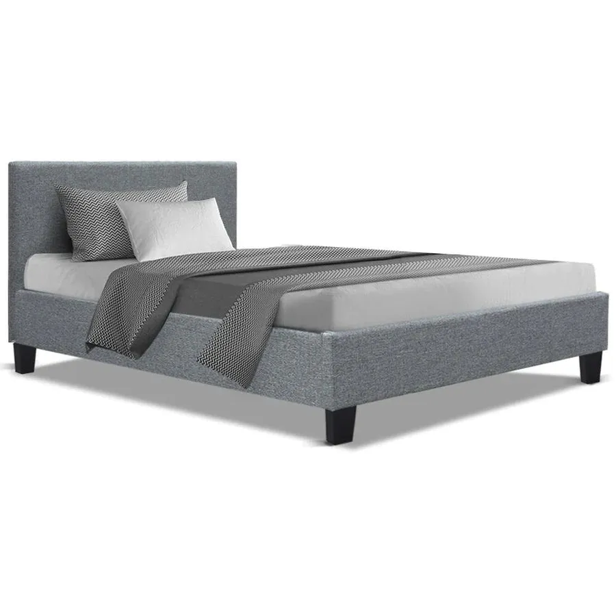 King Single Premium Package | Coogee Bed Frame Grey, Alanya Euro Top Pocket Spring Mattress (Medium Firm) & Pillowtop Mattress Topper