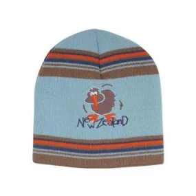 Kiwi Stripe Kids Beanie Blue