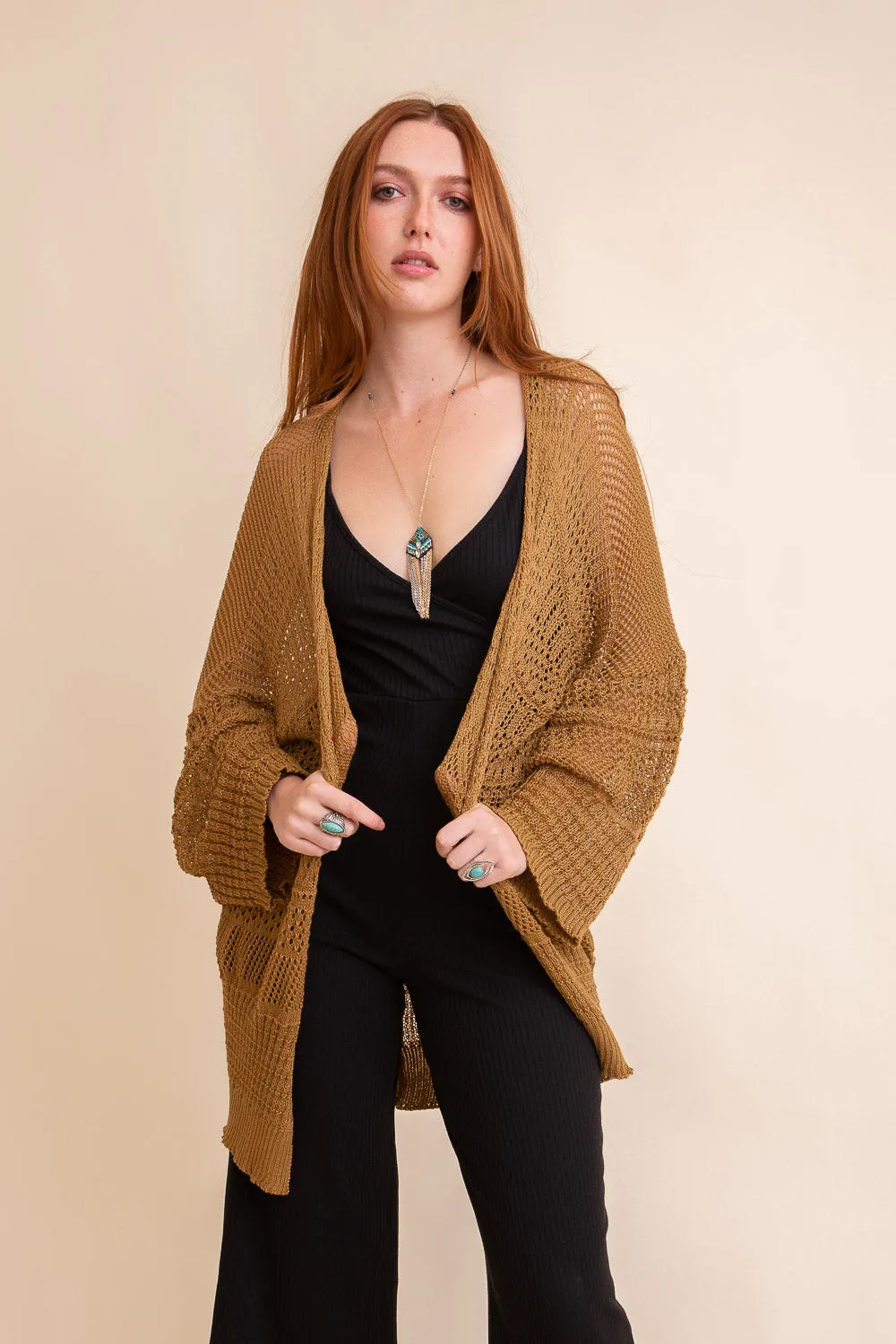 Knit Netted Cardigan