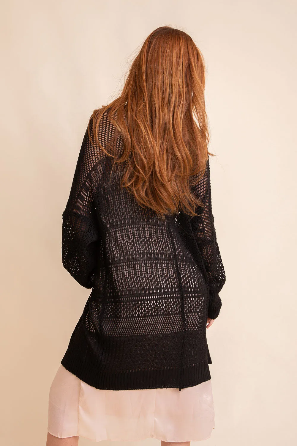 Knit Netted Cardigan