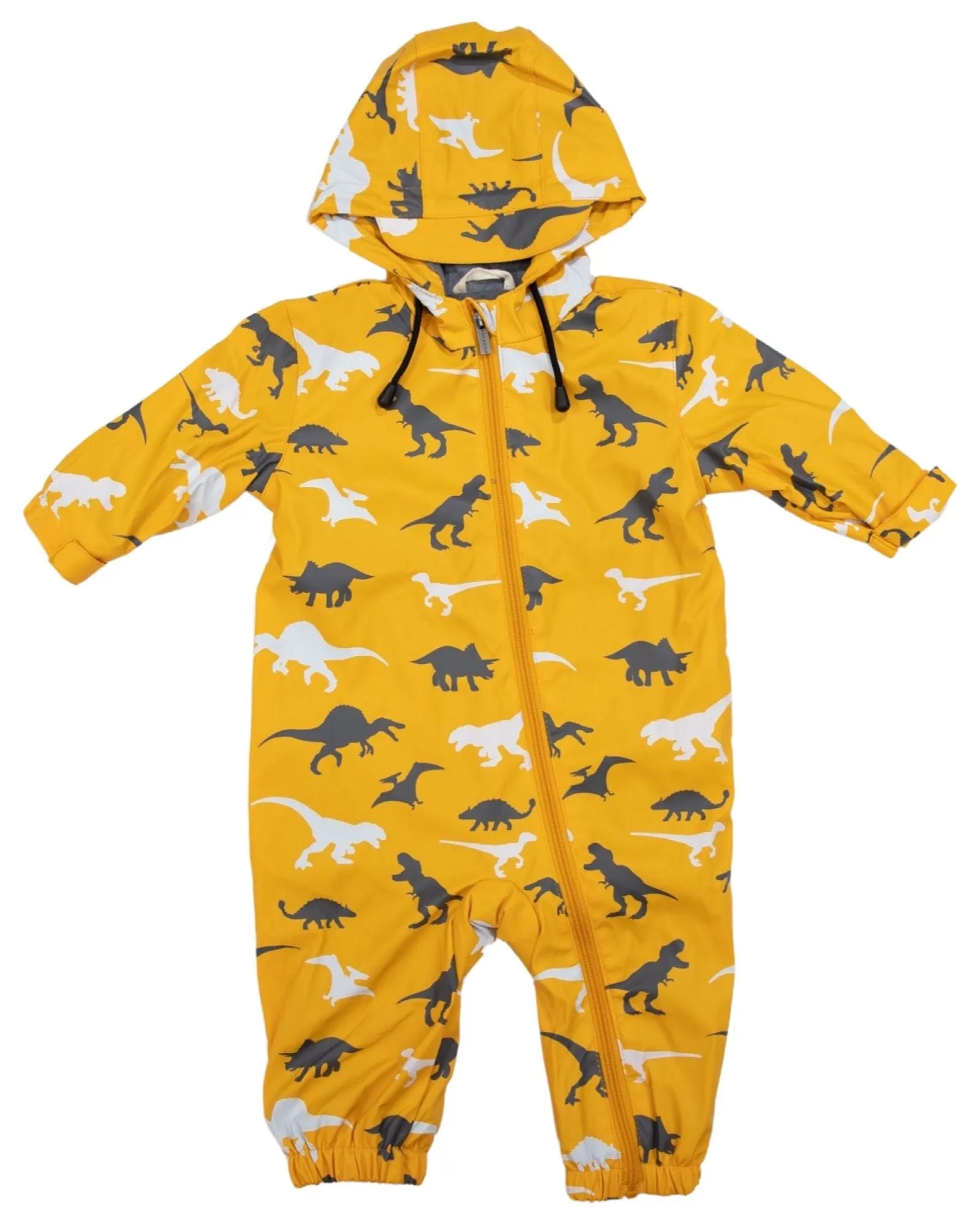 Korango Rain suit Changing Colour Dino Mustard