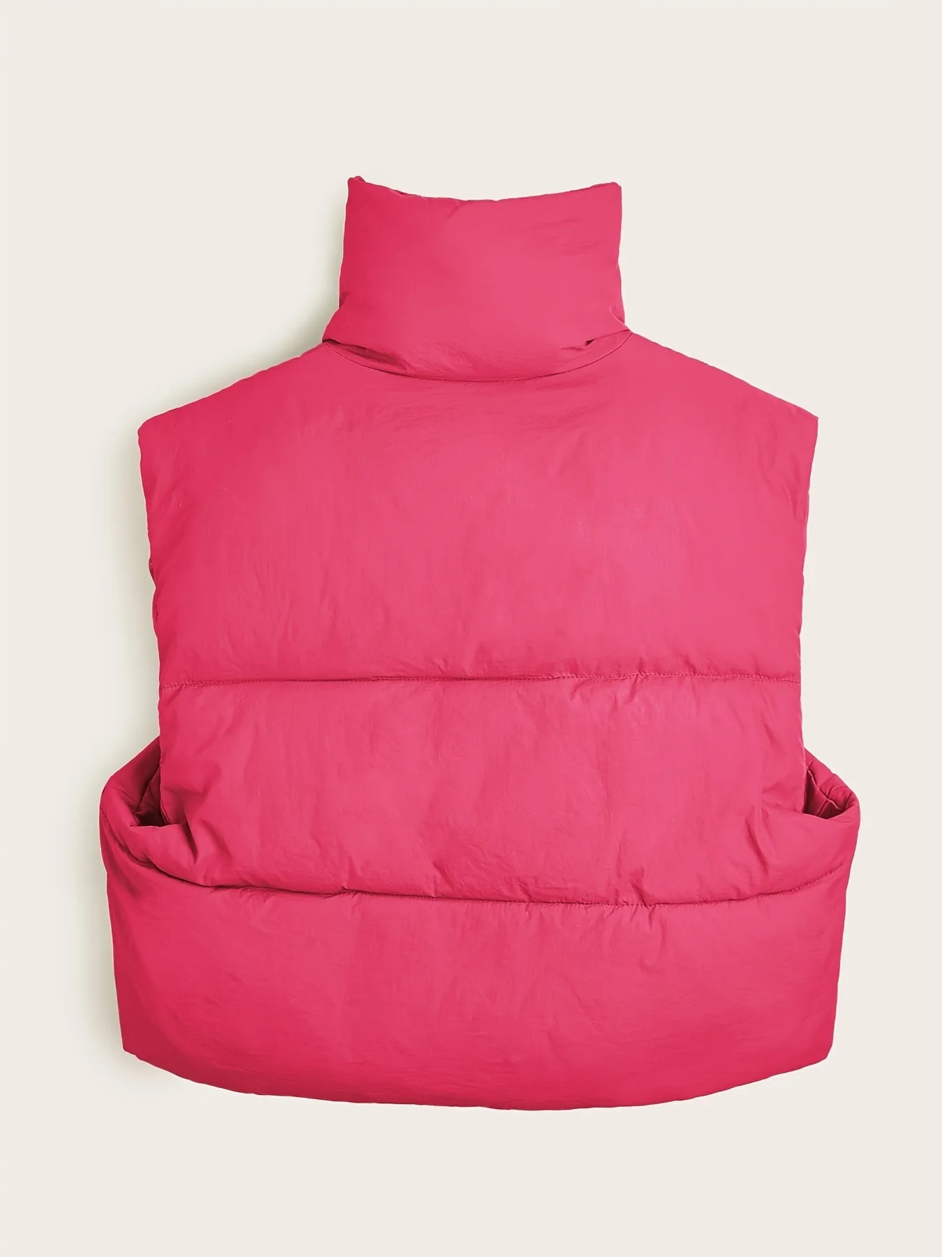 Lightweight Zip Up Solid Sleeveless Thermal Vest Coat