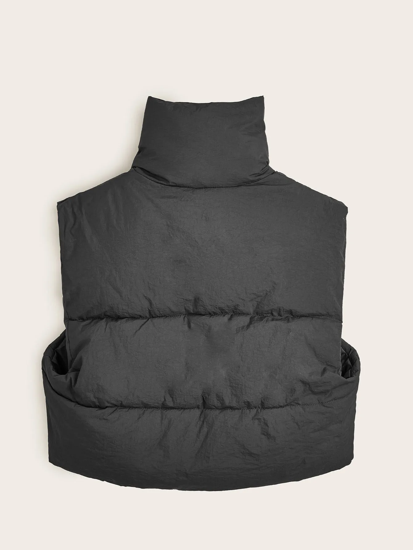 Lightweight Zip Up Solid Sleeveless Thermal Vest Coat