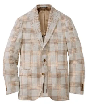 Linen-Wool Plaid Sport Coat