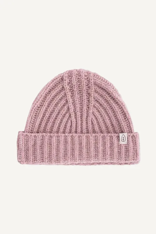 Maia Pink Recycled Wool Beanie