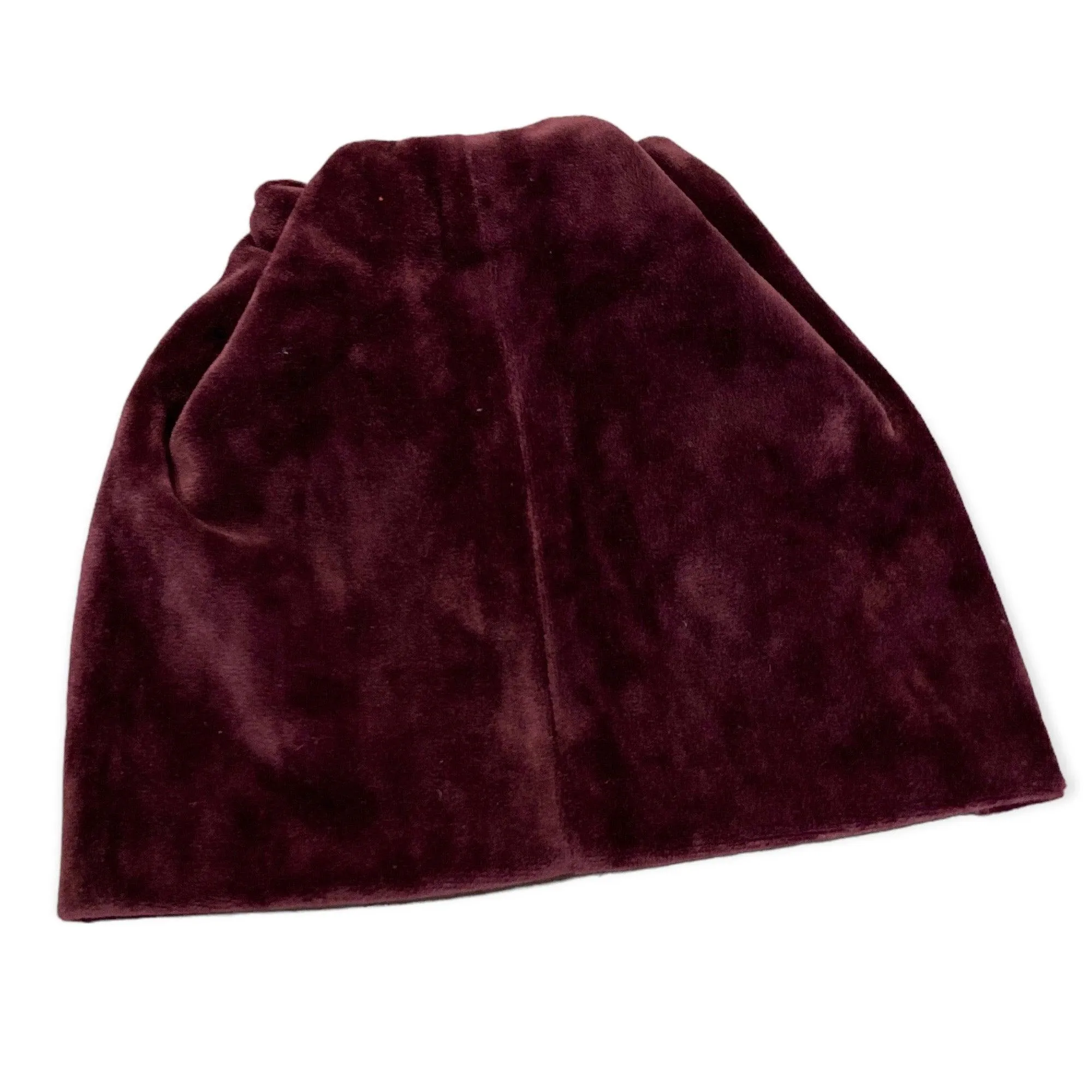 Maroon Velvet Studded Thick Winter Beanies