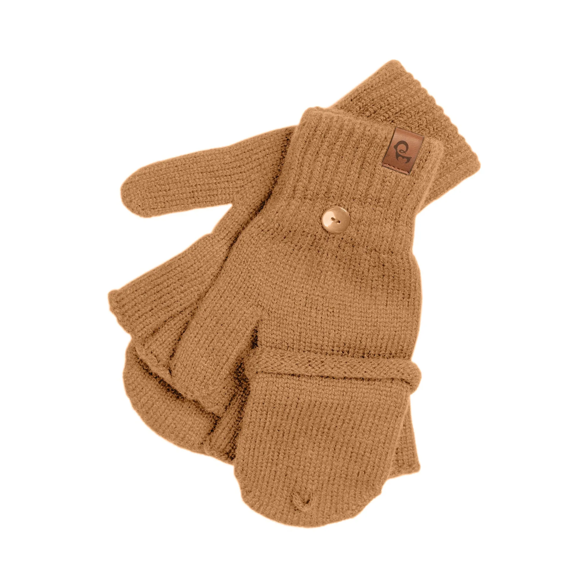 MENIQUE 100% Merino Wool Womens Knit Convertible Gloves Merino