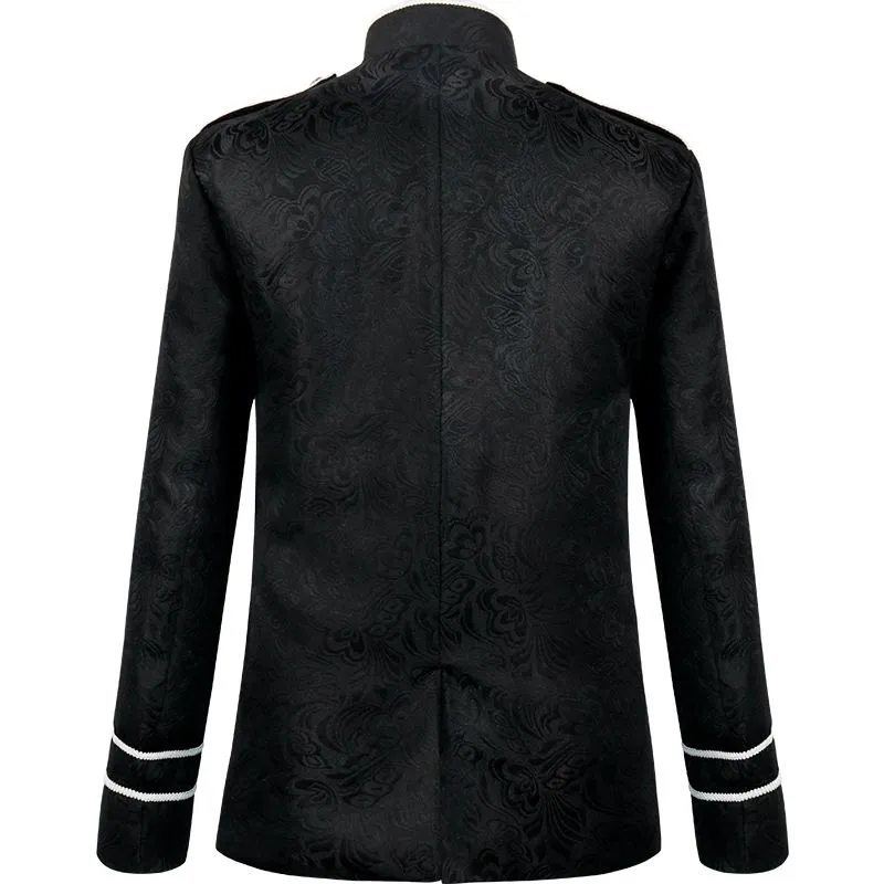 Mens Steampunk Jacket Medieval Renaissance Victorian Coat Pirate Vampire Halloween Costumes