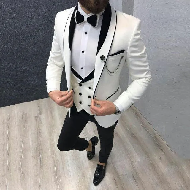 Men's Three-Piece Groomsmen Suit Set