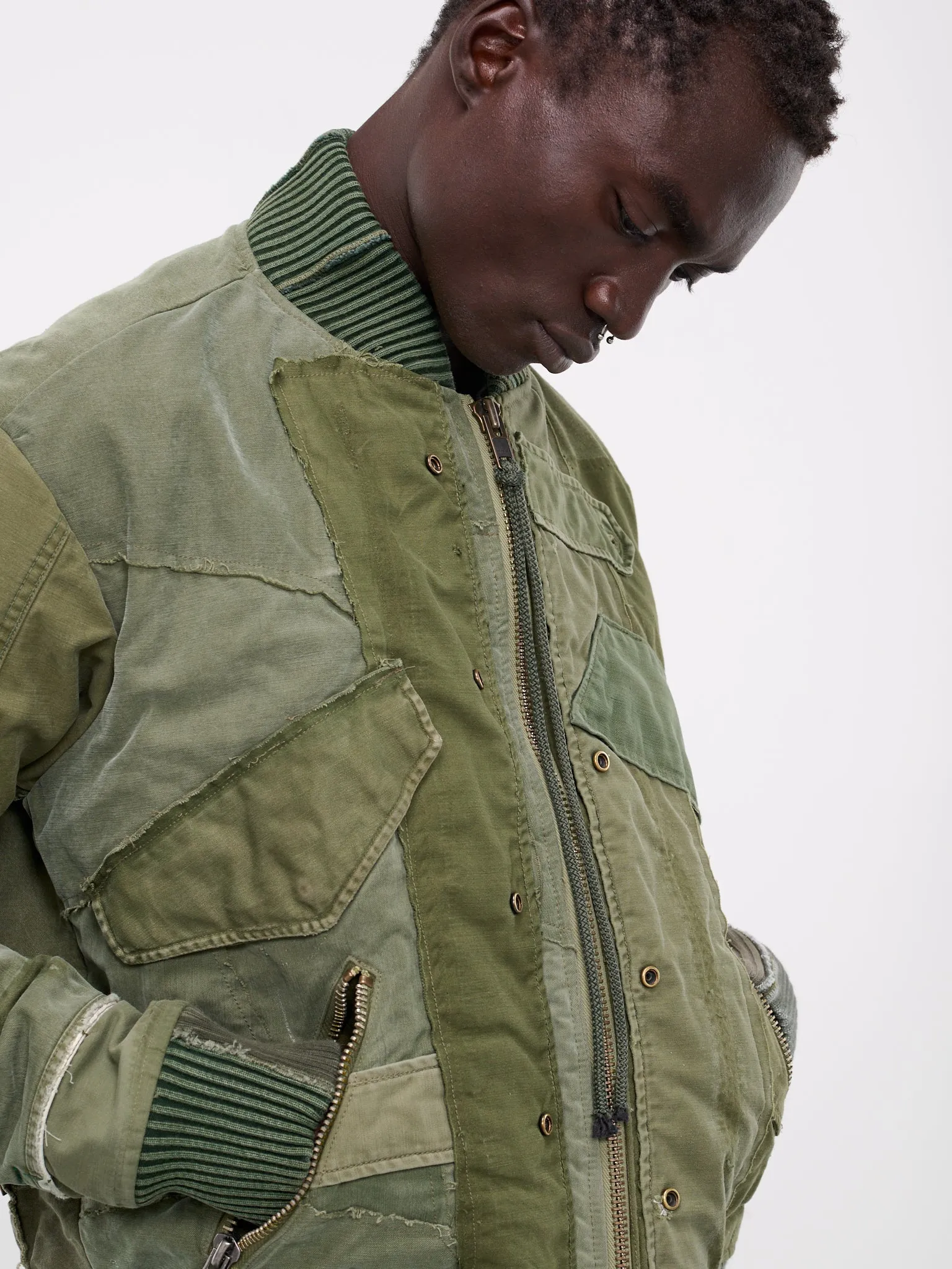 Mixed Army Flight Jacket (HM013-ARMY)