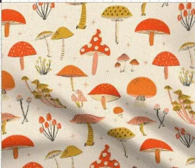 Mushroom Swaddle,Hippie Baby Blanket   Hat or Band,Glittery Red & Gold Vintage Mushroom,Scandi Nursery,Boho Baby Clothes