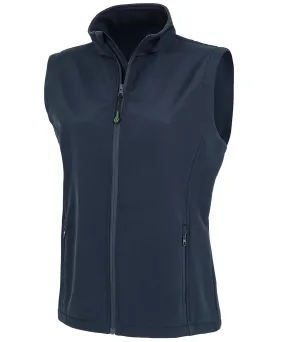 Navy - Women's recycled 2-layer printable softshell bodywarmer