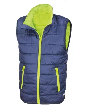 Navy/Lime - Core junior bodywarmer