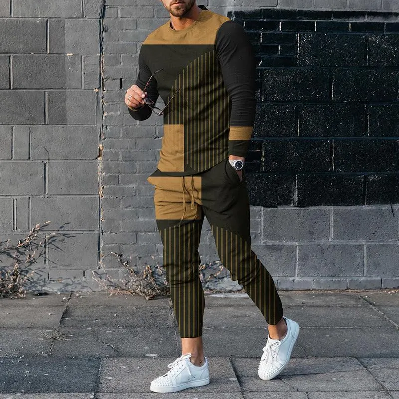 New Men's Casual 3D Sweater Walking Suit