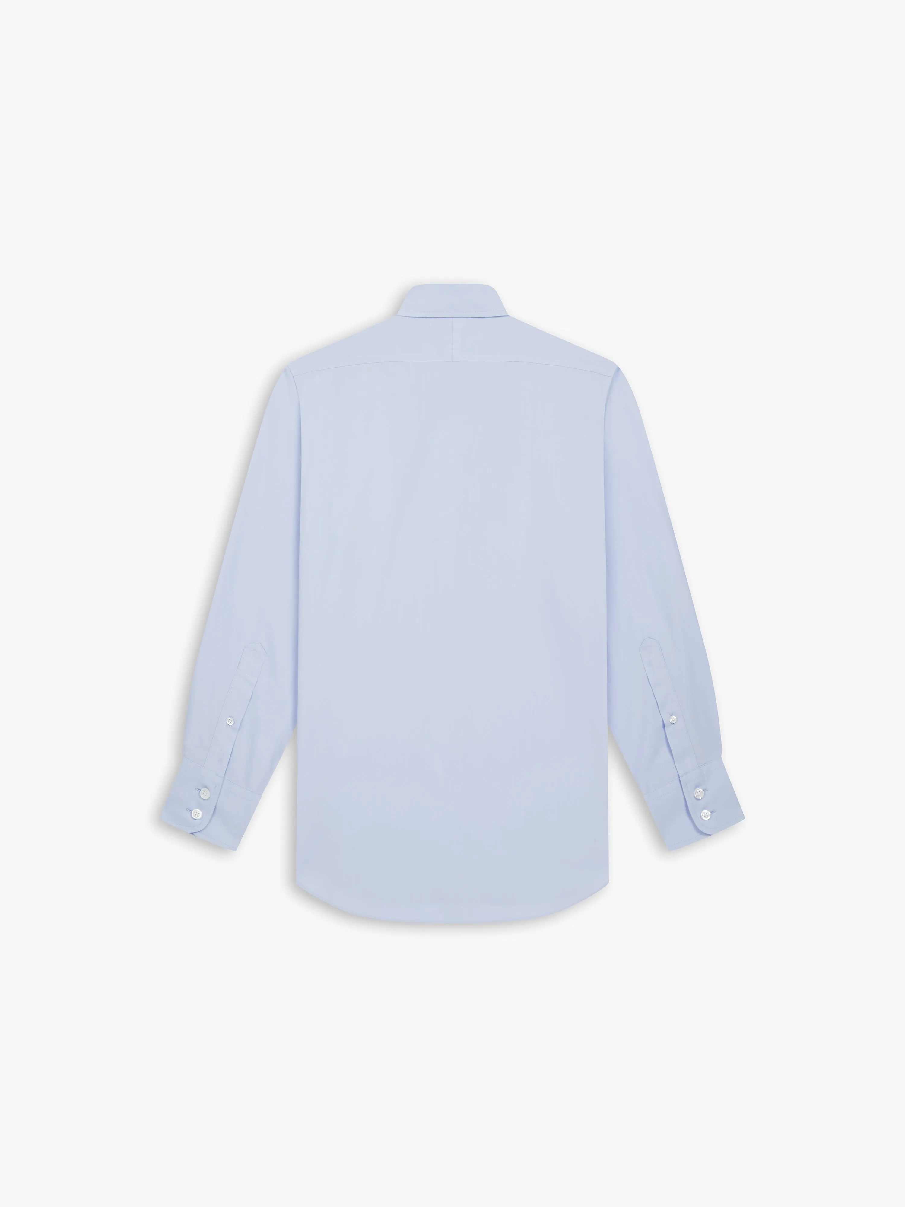 Non-Iron Blue Poplin Regular Fit Single Cuff Classic Collar Shirt