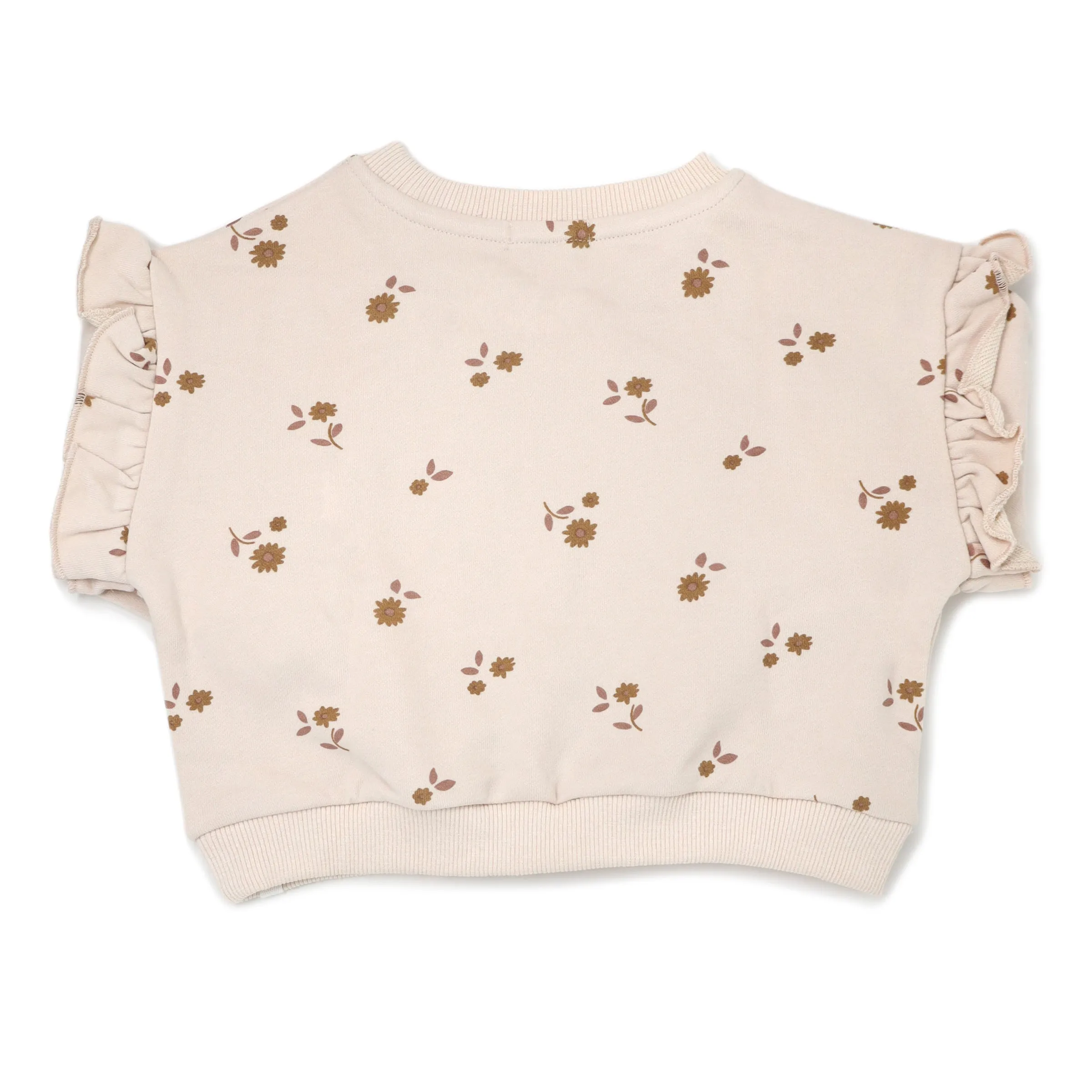 oh baby! Millie Slouch Sweatshirt - Mini Daisies with Leaves Print - Shell