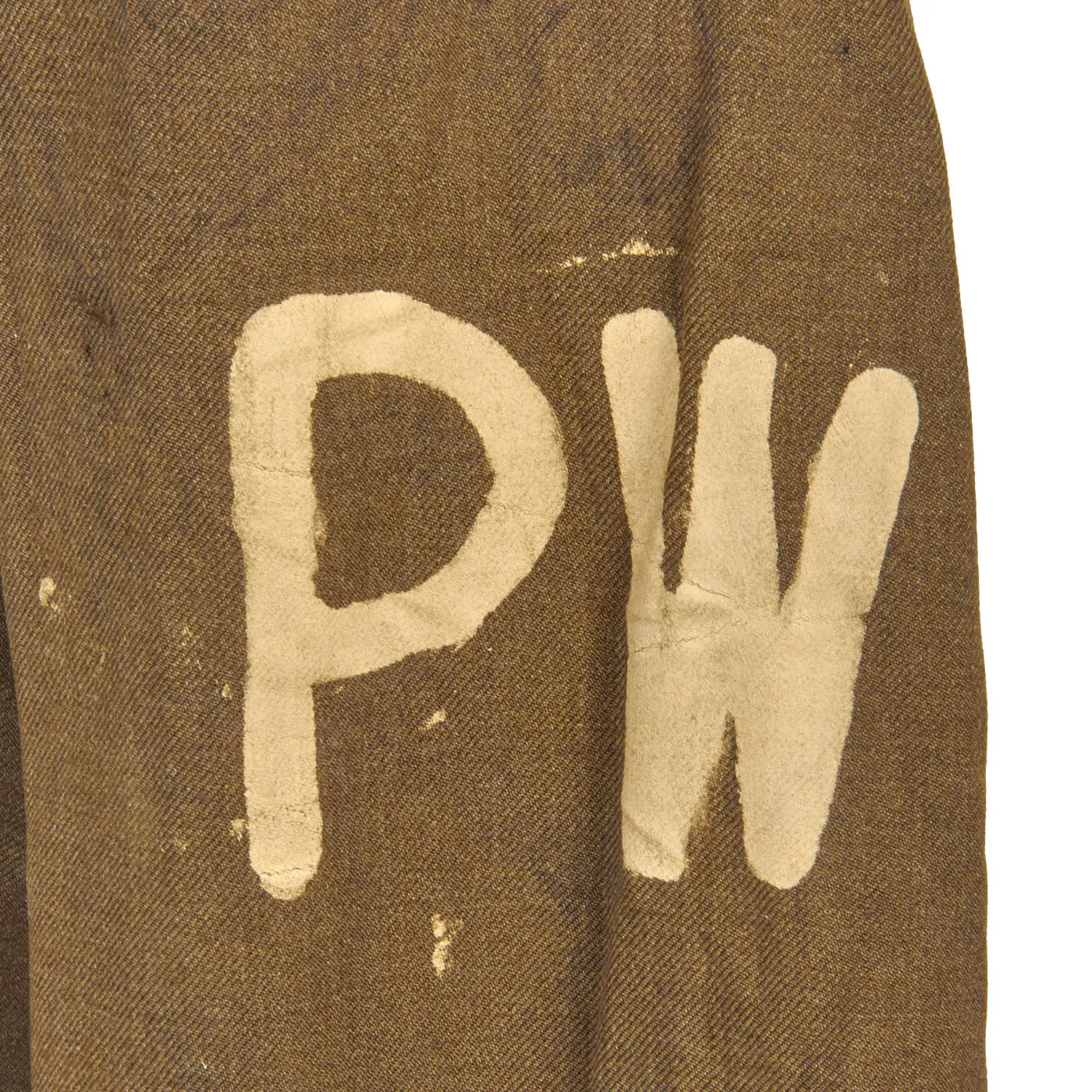 Original U.S. WWII Wool Class A Uniform Coat with Axis Prisoner of War PW Stenciled - Size 36R