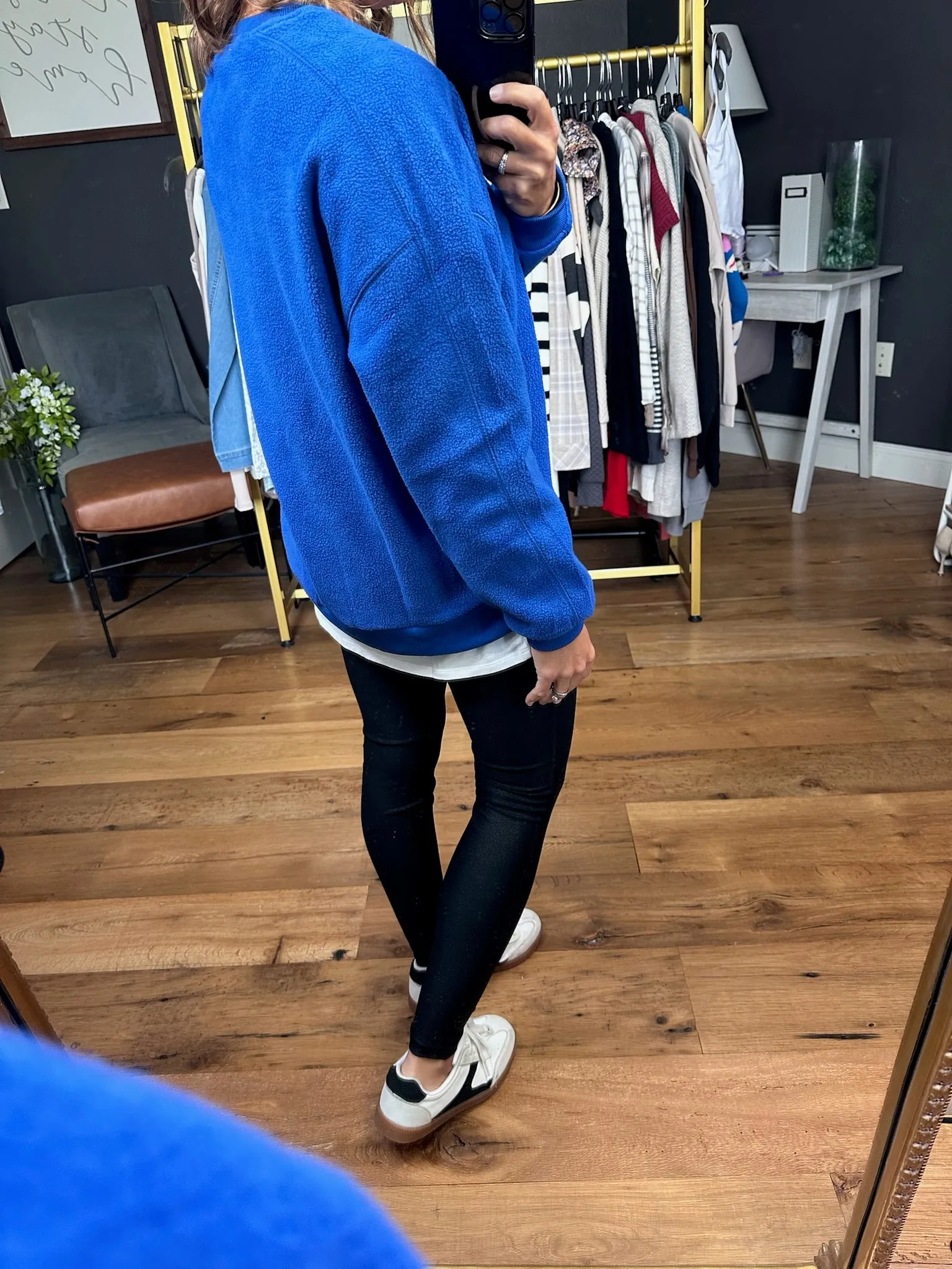 Out of the Blue Sherpa Crewneck - Cobalt