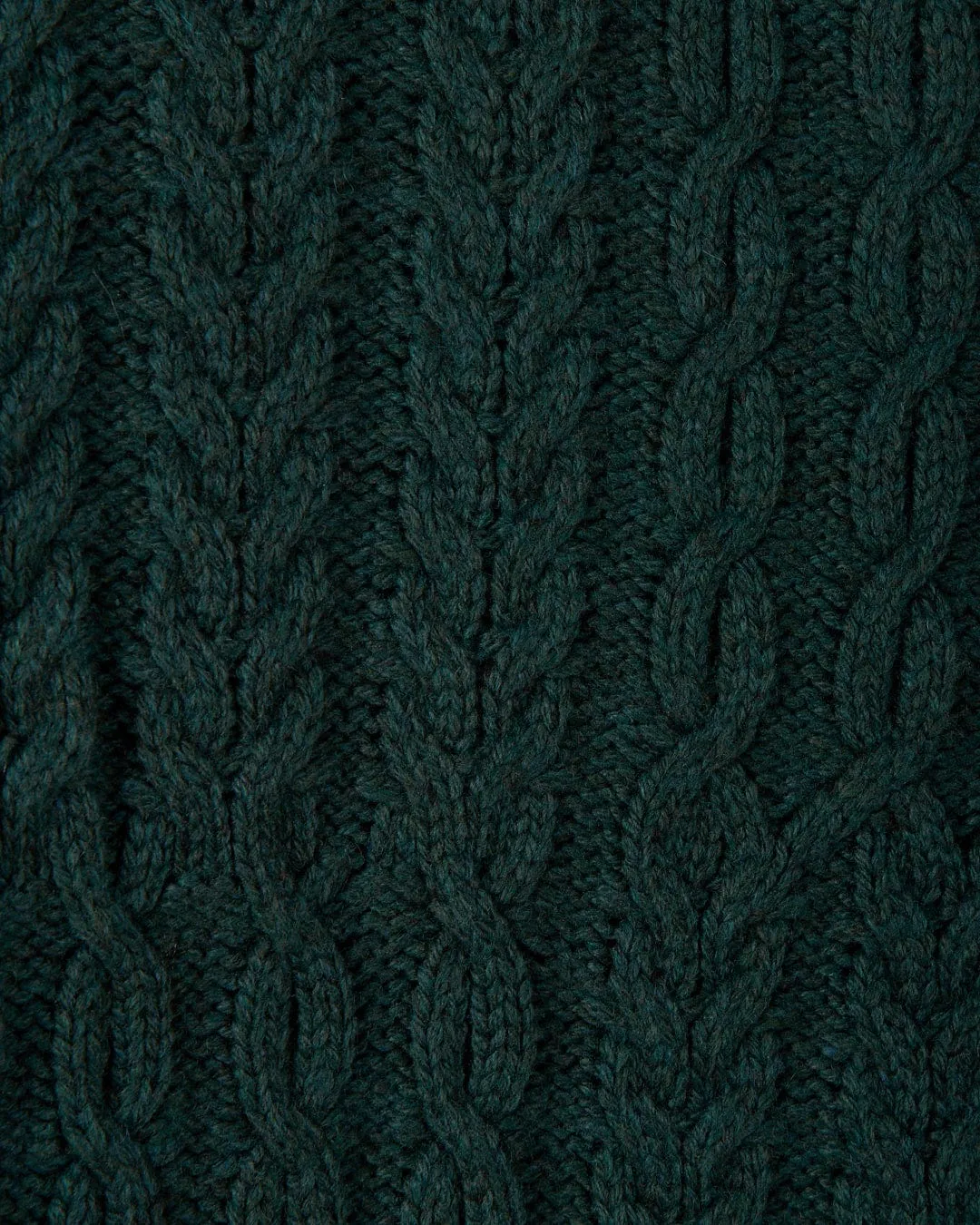 Patched - Mens Oversized Cable Knit Jumper - Dark Green