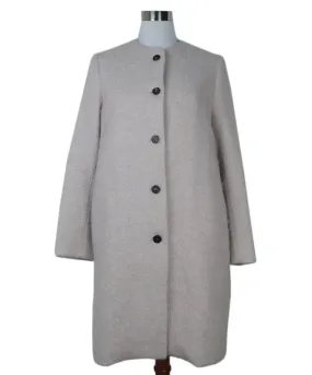 Peserico Beige Mohair Wool Coat sz 4