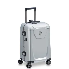 Peugeot Voyages 55cm Zipperless Carry On Luggage - Silver