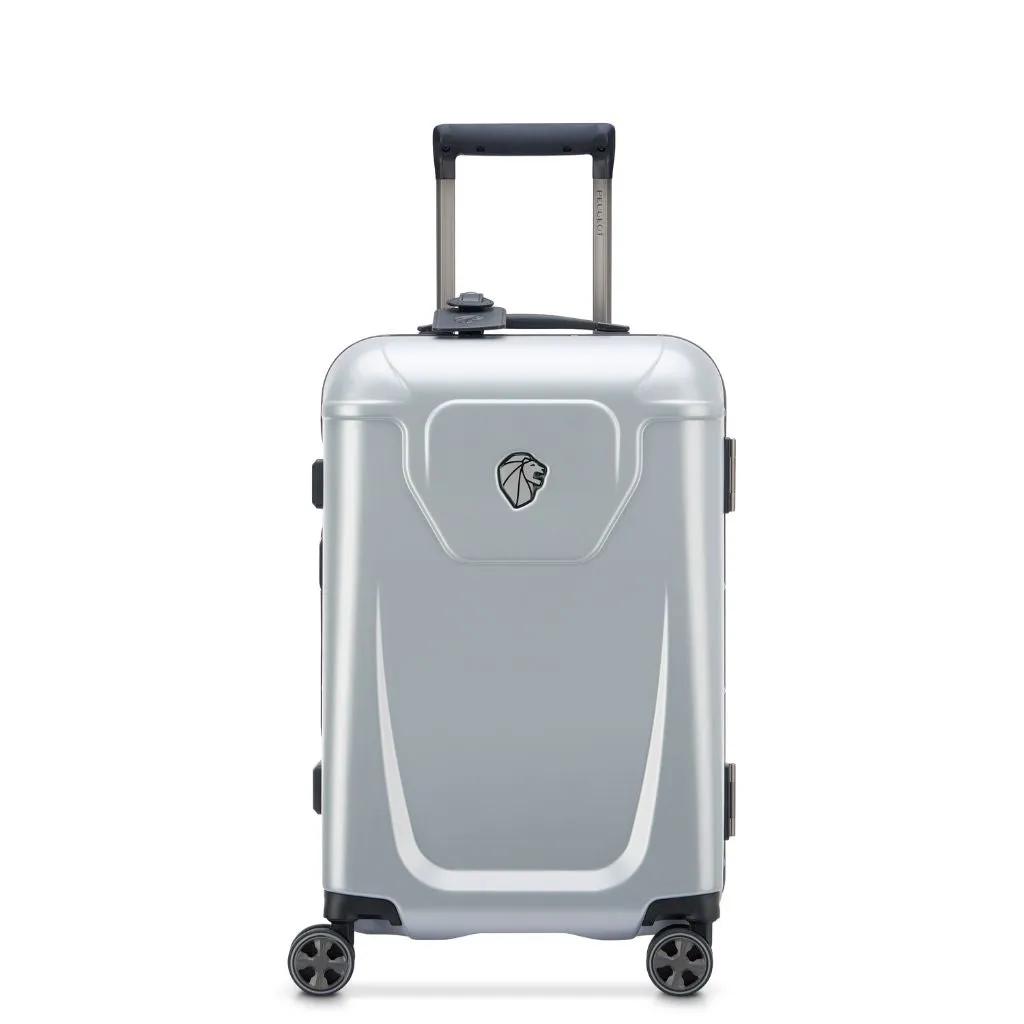 Peugeot Voyages 55cm Zipperless Carry On Luggage - Silver