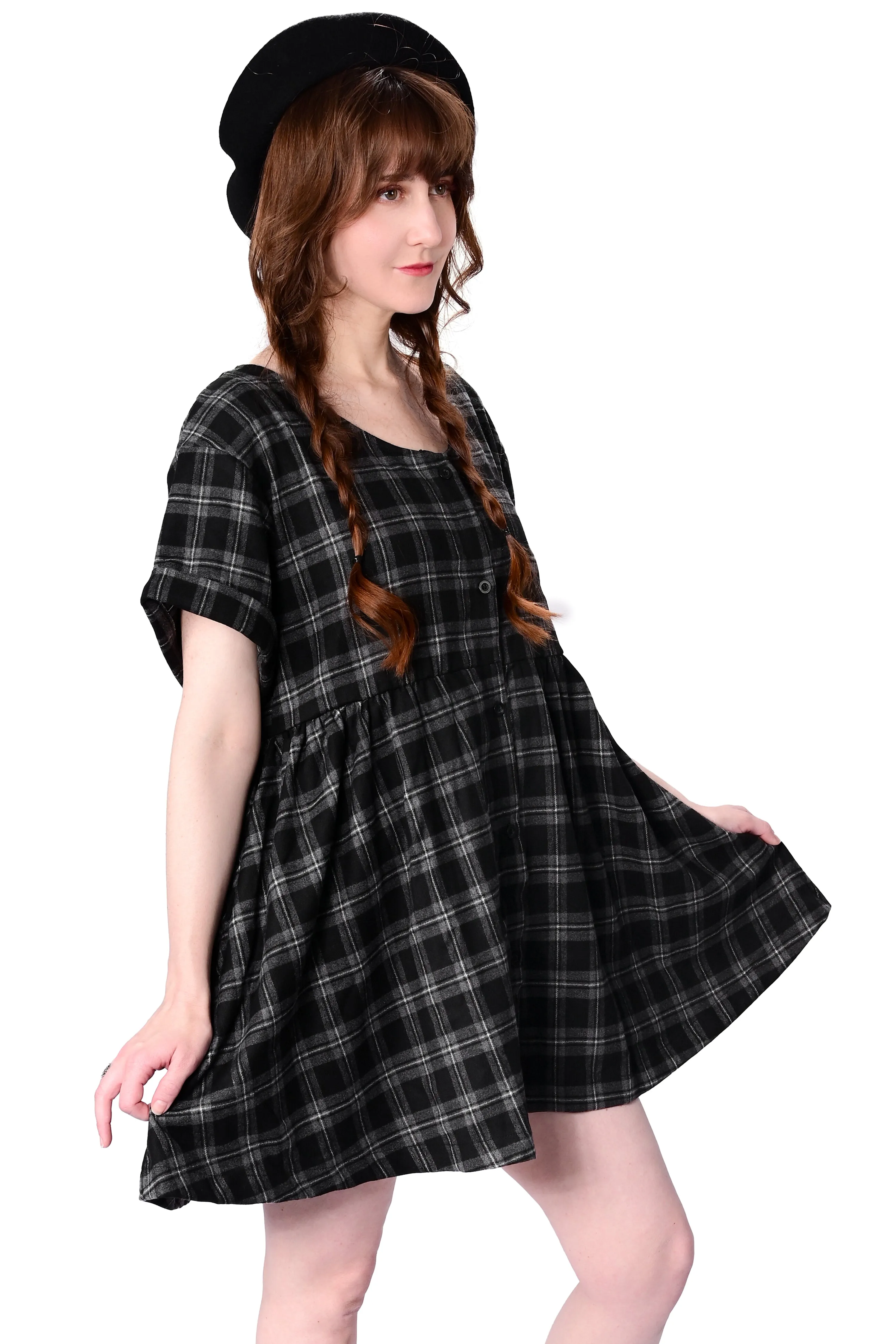 Plaid Babydoll Dress - Sign up for restock notifications!