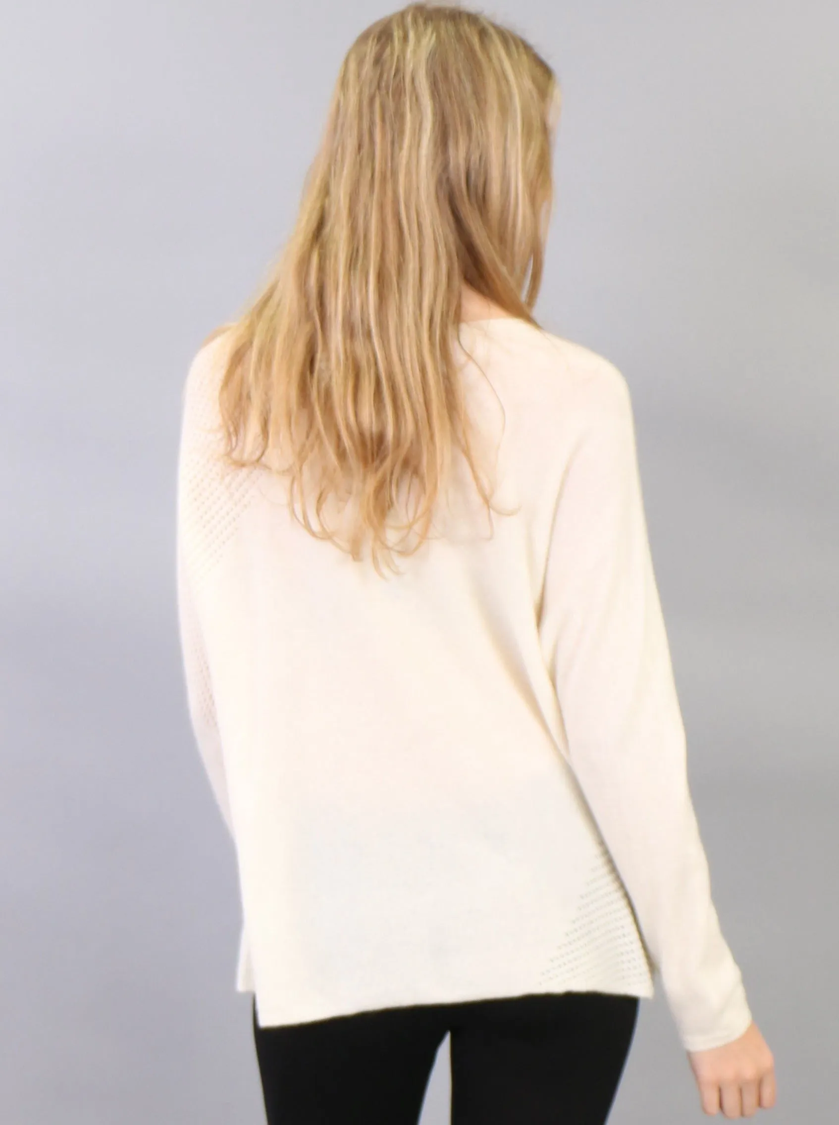 Pointelle Accented Pullover