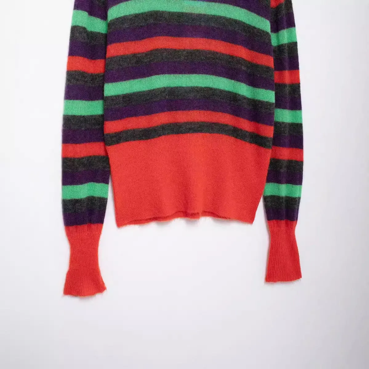 Pre Order: Striped Long Sleeved Loose Knit Sweater