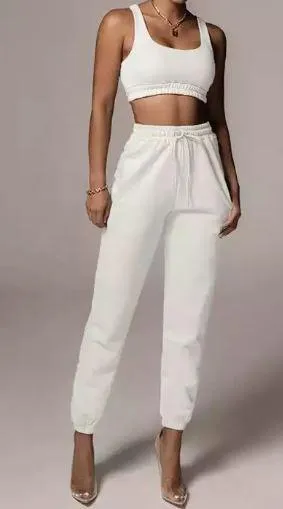 Premium Crop Top and Jogger Lounge Sets