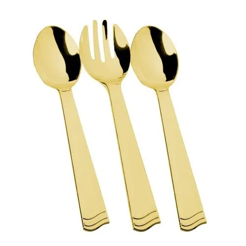 Premium Extra Heavy Weight Plastic Polished Serving Utensils