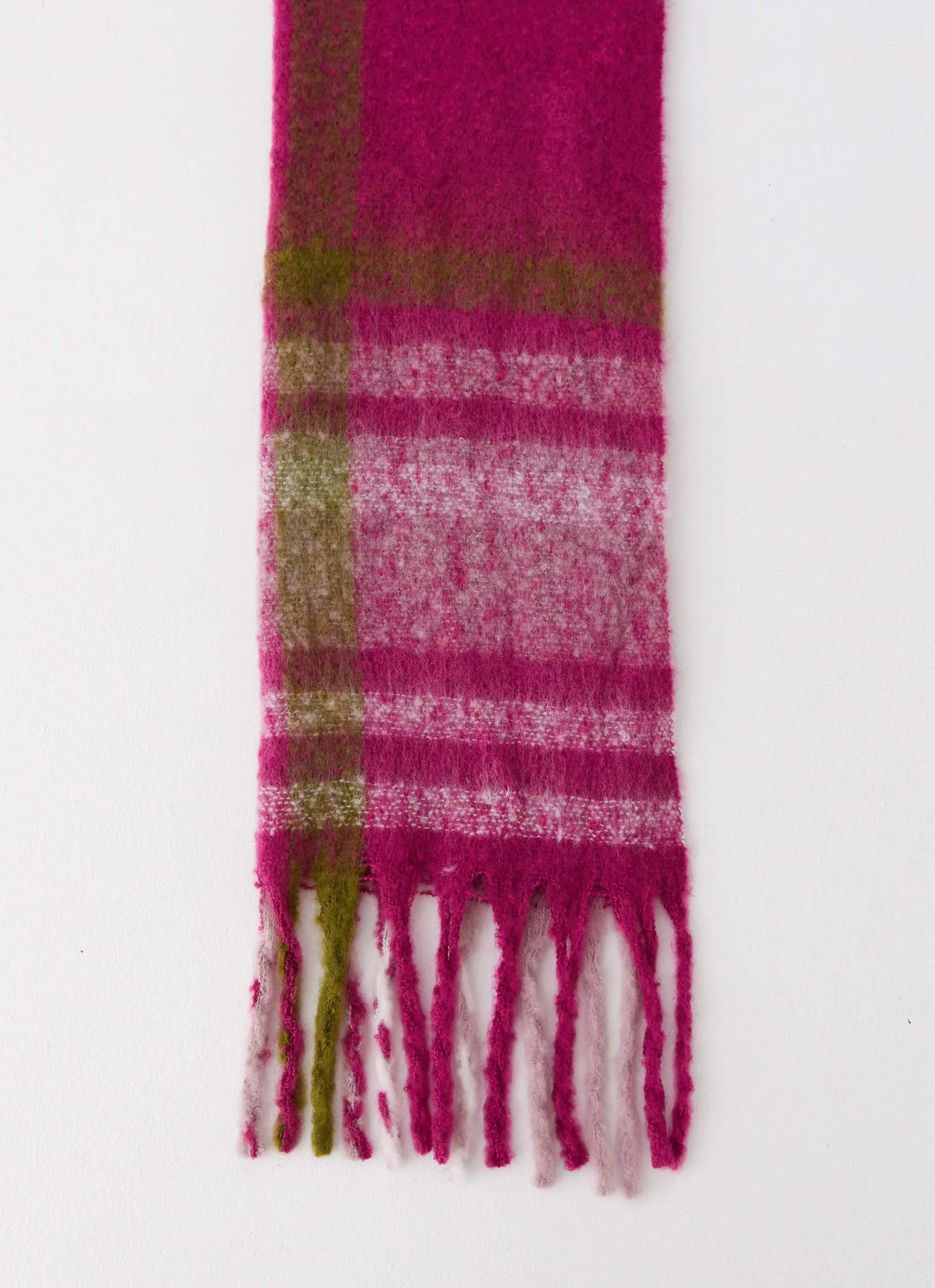 Rainier Plaid Scarf - Pink