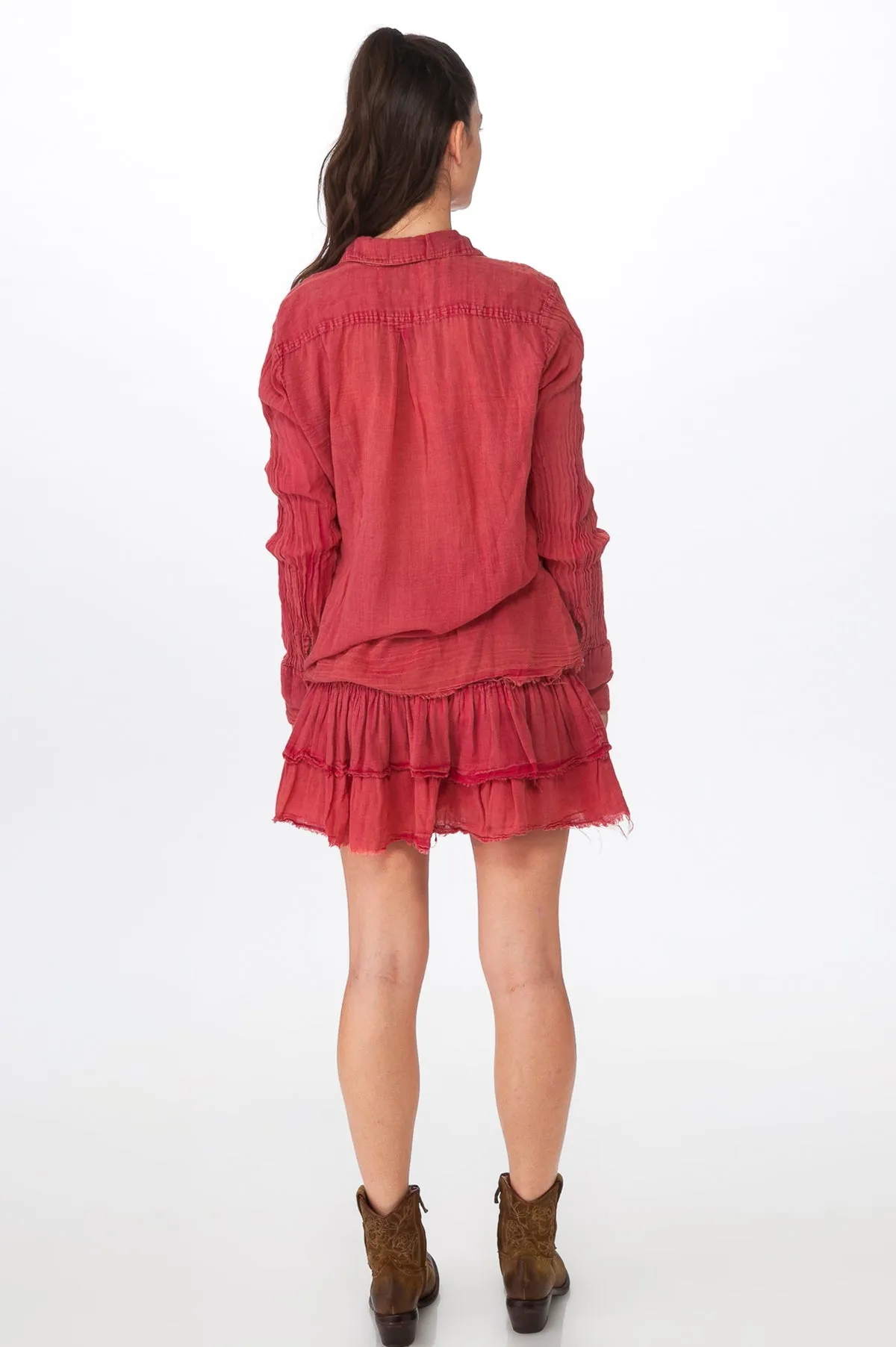 Red Classic Gauze Shirt