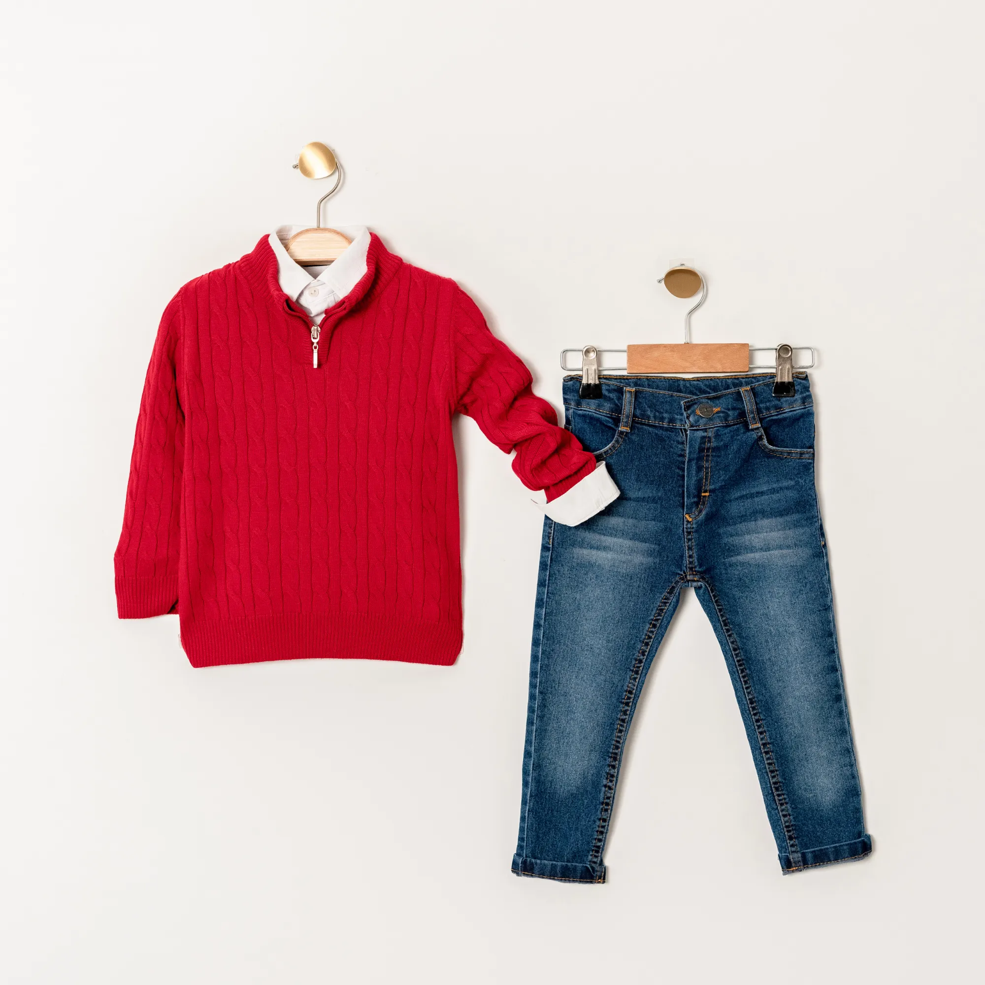 Red Hot Sweater Jeans Set