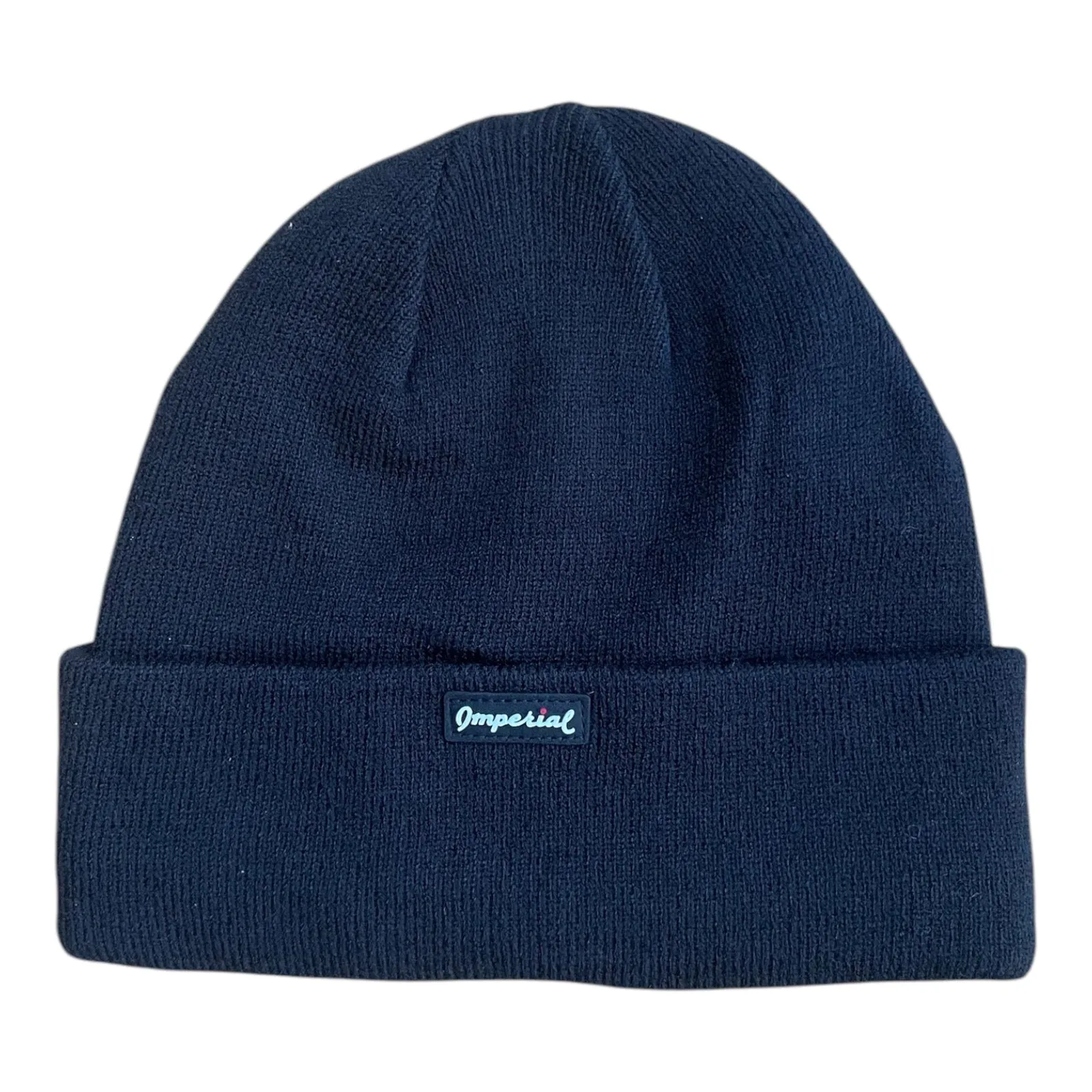 Relief Oval Embroidery Beanie Black