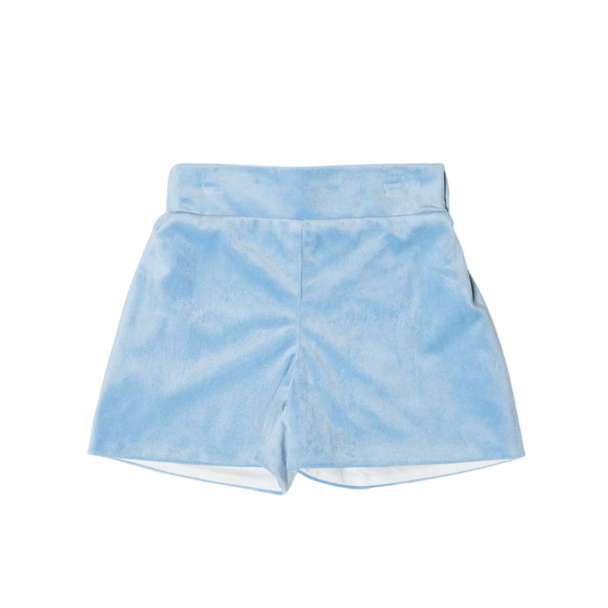 Robert Shorts in Bay Tree Blue Velvet