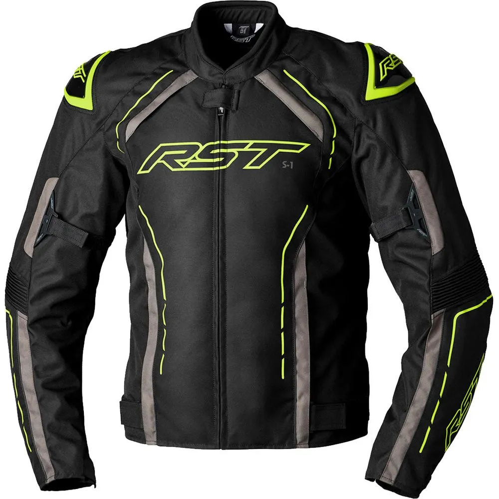 RST S1 CE Textile Jacket Black / Grey / Fluo Yellow