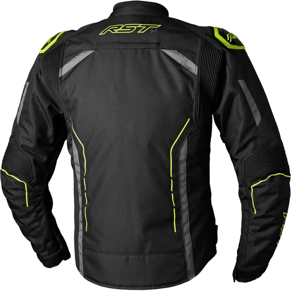 RST S1 CE Textile Jacket Black / Grey / Fluo Yellow